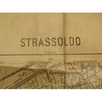 Австро-венгерская карта местечка Страссольдо в Италии. Espenlaub militaria